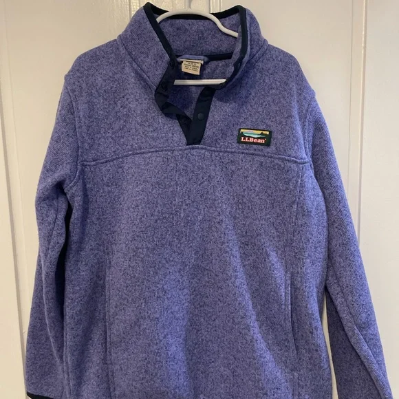 Kids' L.L.Bean Sweater Fleece, Pullover, M 10/12 - Picture 8 of 11